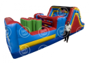 inflatable obstacle course slide